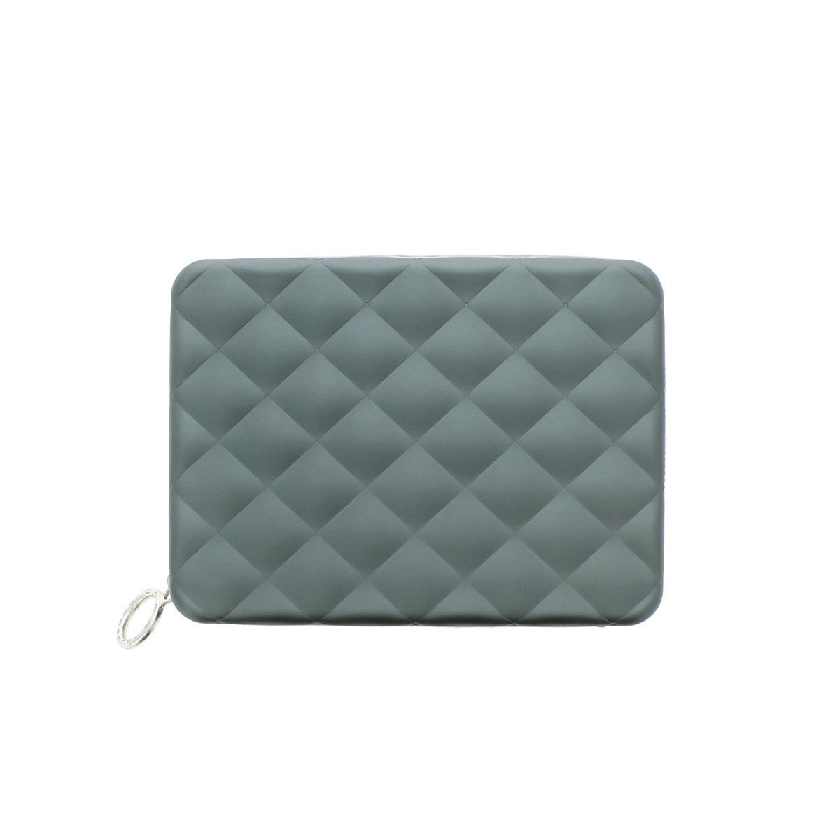 OGON Aluminum Wallet Quilted Passport - Platinium